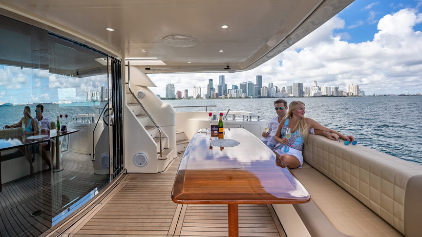 69 Aicon Flybridge - Miami yacht rental