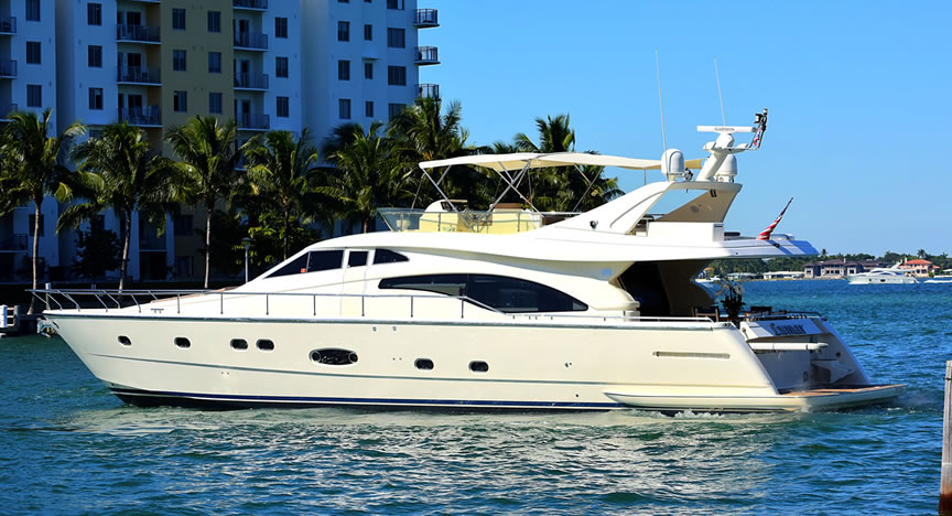 70 Ferreti Flybridge Custom - Miami yacht rental